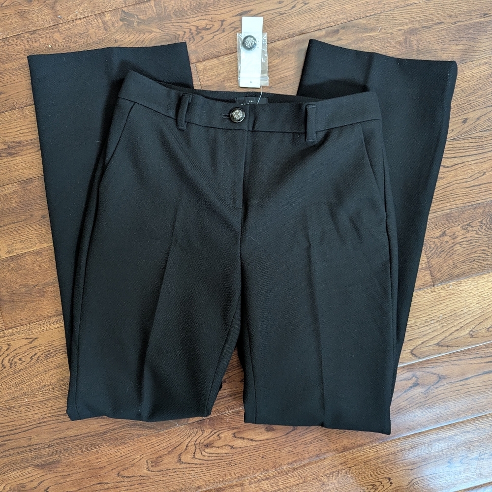 NWT White House Black Market The Trouser Black Lux Dress Pants Slacks Size 2P - Picture 7 of 7